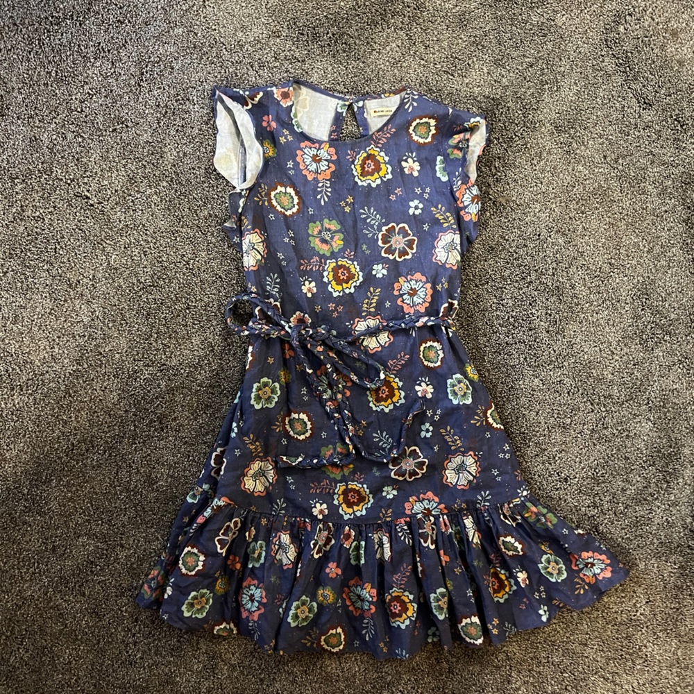Laney Marlin Hibiscus Mini Ruffle Dress